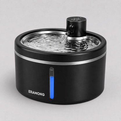 Stainless Steel Pet Water Fountain for Cats & Small Dogs, Battery-Powered with Sensor