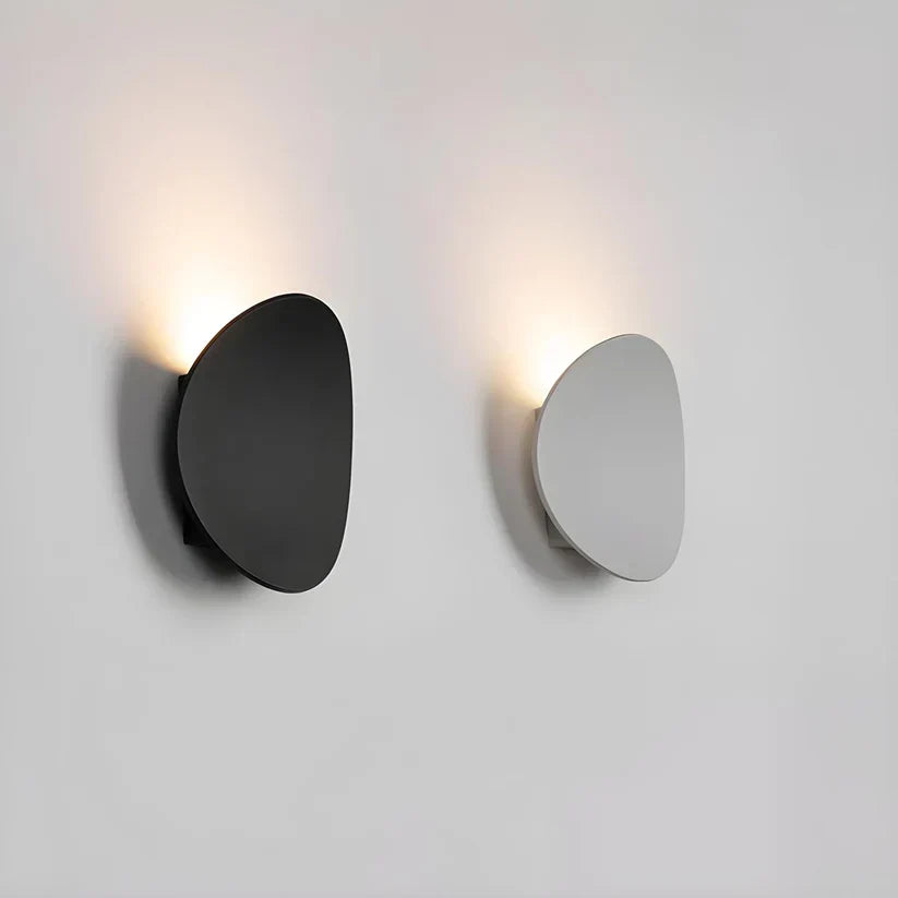 Bedroom Wall Lamp, Aluminum Disc, LED 7W, Black or White, Indoor