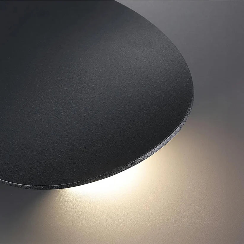Bedroom Wall Lamp, Aluminum Disc, LED 7W, Black or White, Indoor