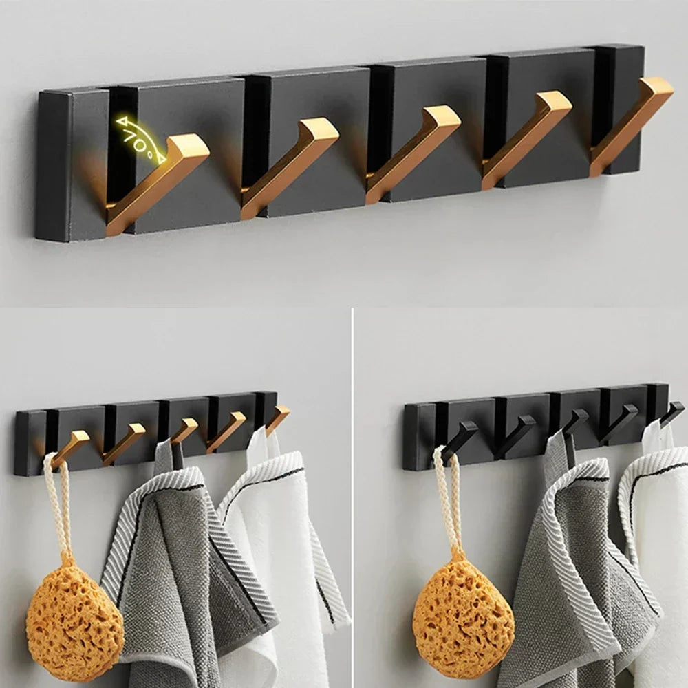 Folding Stainless Steel Wall Hook, Minimalist Space-Saving Design for Any Interior