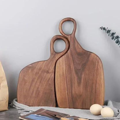NutriCraft – Luxury Walnut Cutting Board with Two-Sided Function for Kitchen and Presentation