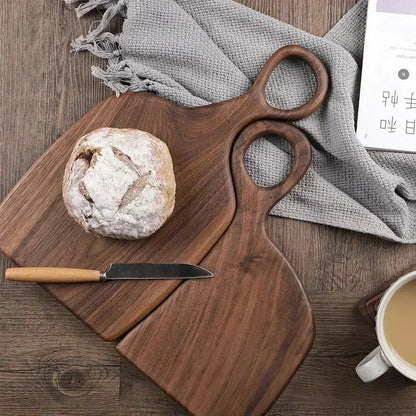 NutriCraft – Luxury Walnut Cutting Board with Two-Sided Function for Kitchen and Presentation