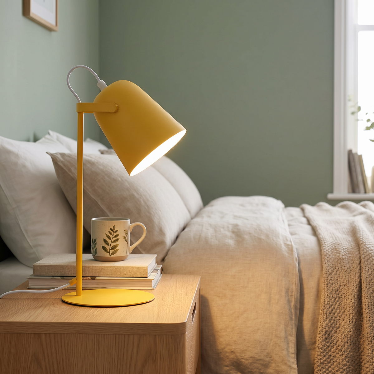 Nordic Iron Bucket Table Lamp, 1-Light Modern
