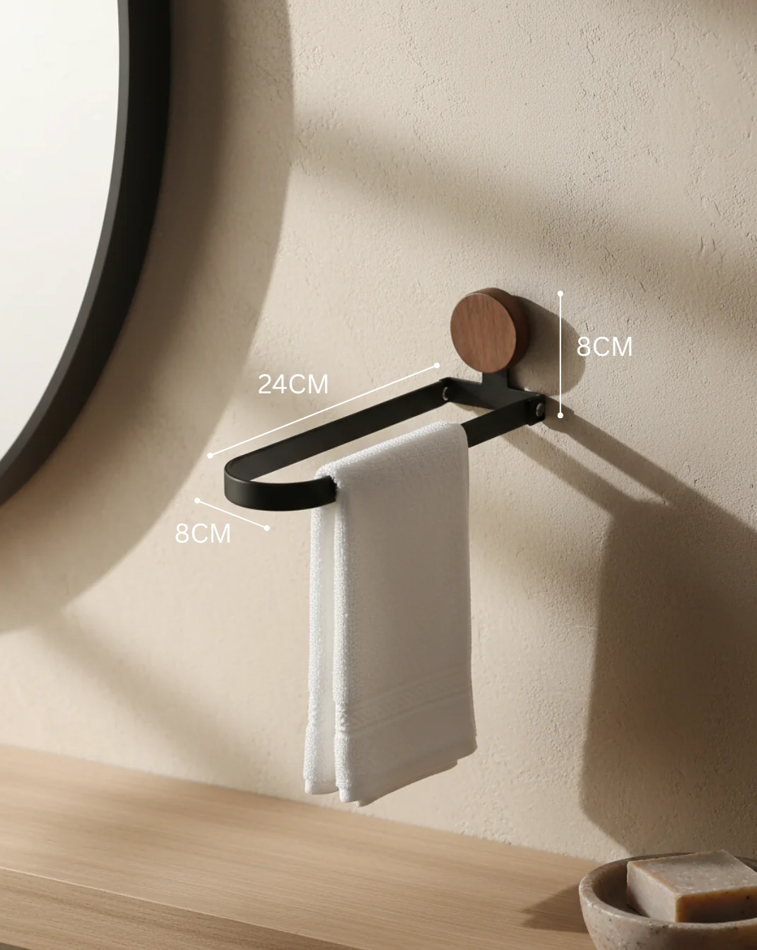 Stainless Steel Towel Rack – Wall-Mounted, Folding Design