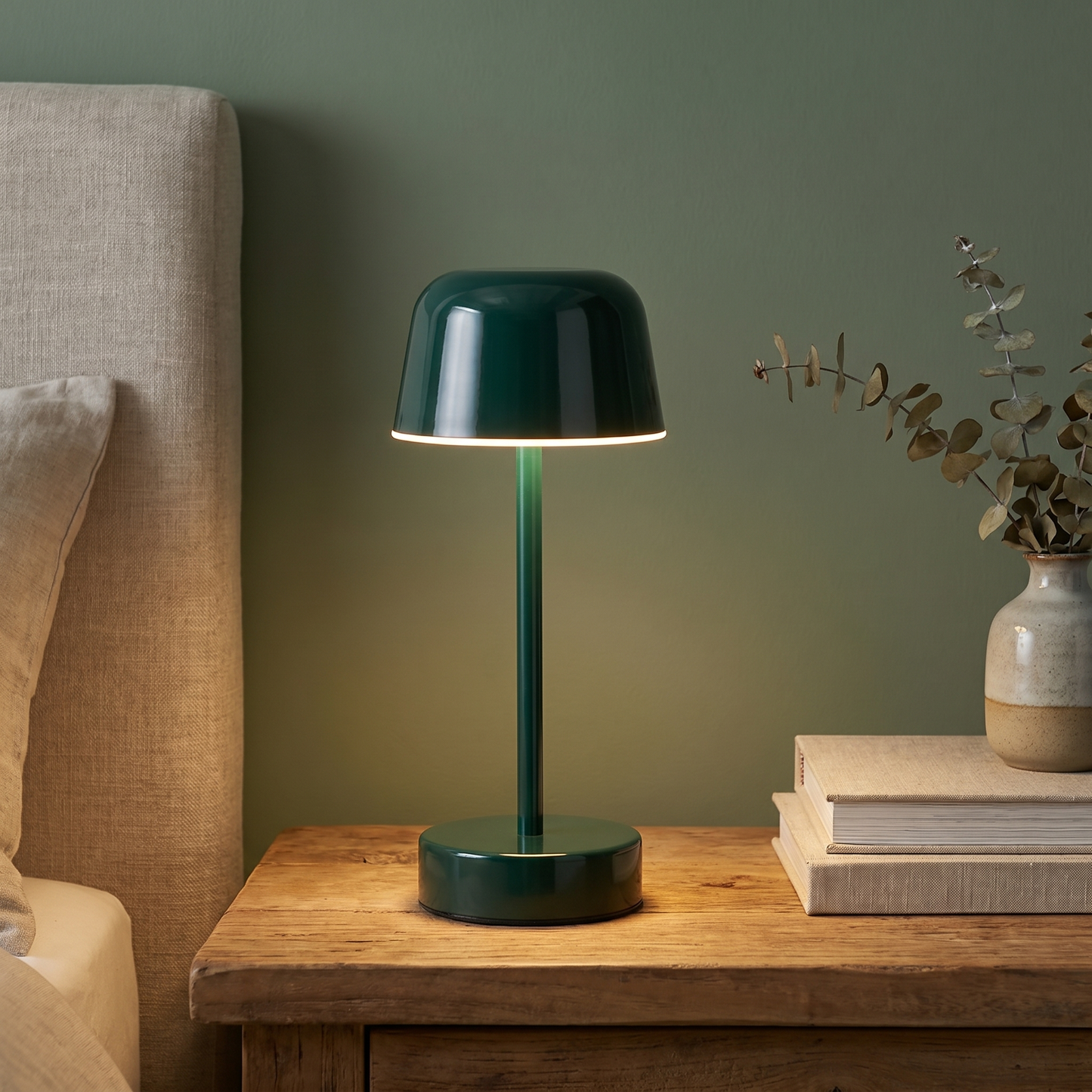 Rechargeable Table Lamp, Dimmable, Iron, Three Light Settings, 3600mAh