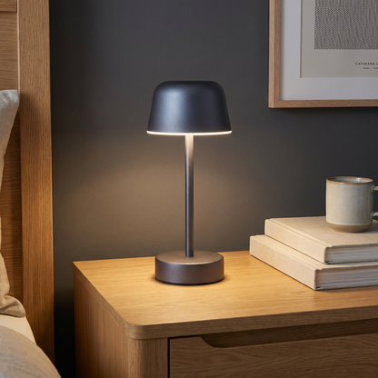 Rechargeable Table Lamp, Dimmable, Iron, Three Light Settings, 3600mAh