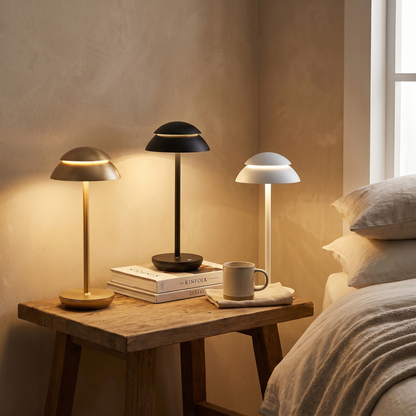 Rechargeable Table Lamp, Touch Dimming, Aluminum, Warm Light, USB-C