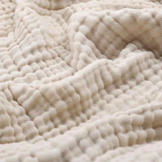 Soft Muslin Throw Blanket, Round, Light Cotton, Warm Plush, Living Room & Bedroom