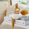 Decorative Resin Figurine of a Reading Figure on a Cloud, for Shelf and Desk