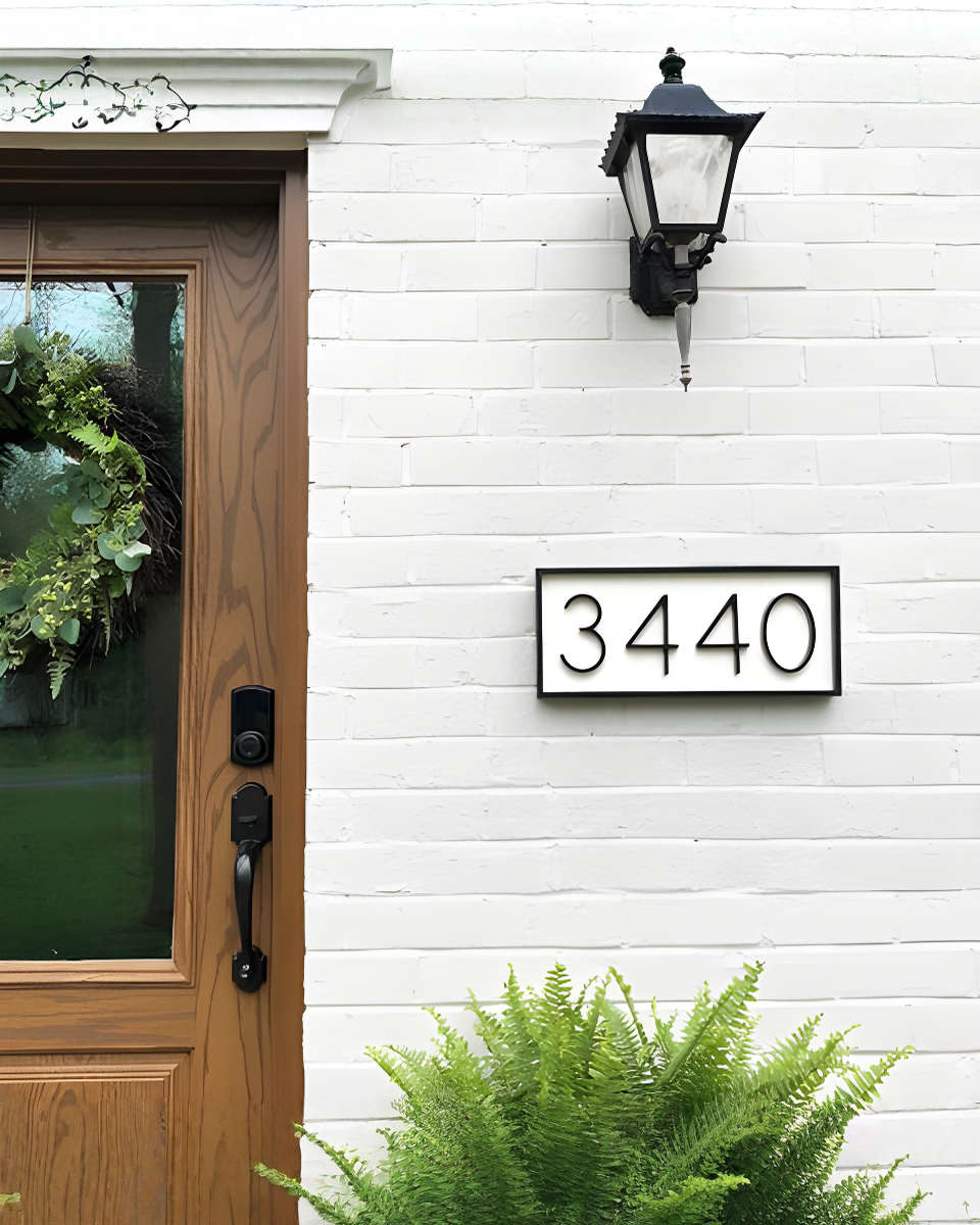 Modern House Number Black – Floating Design Zinc Alloy House Number Sign, 12.7 cm - 8