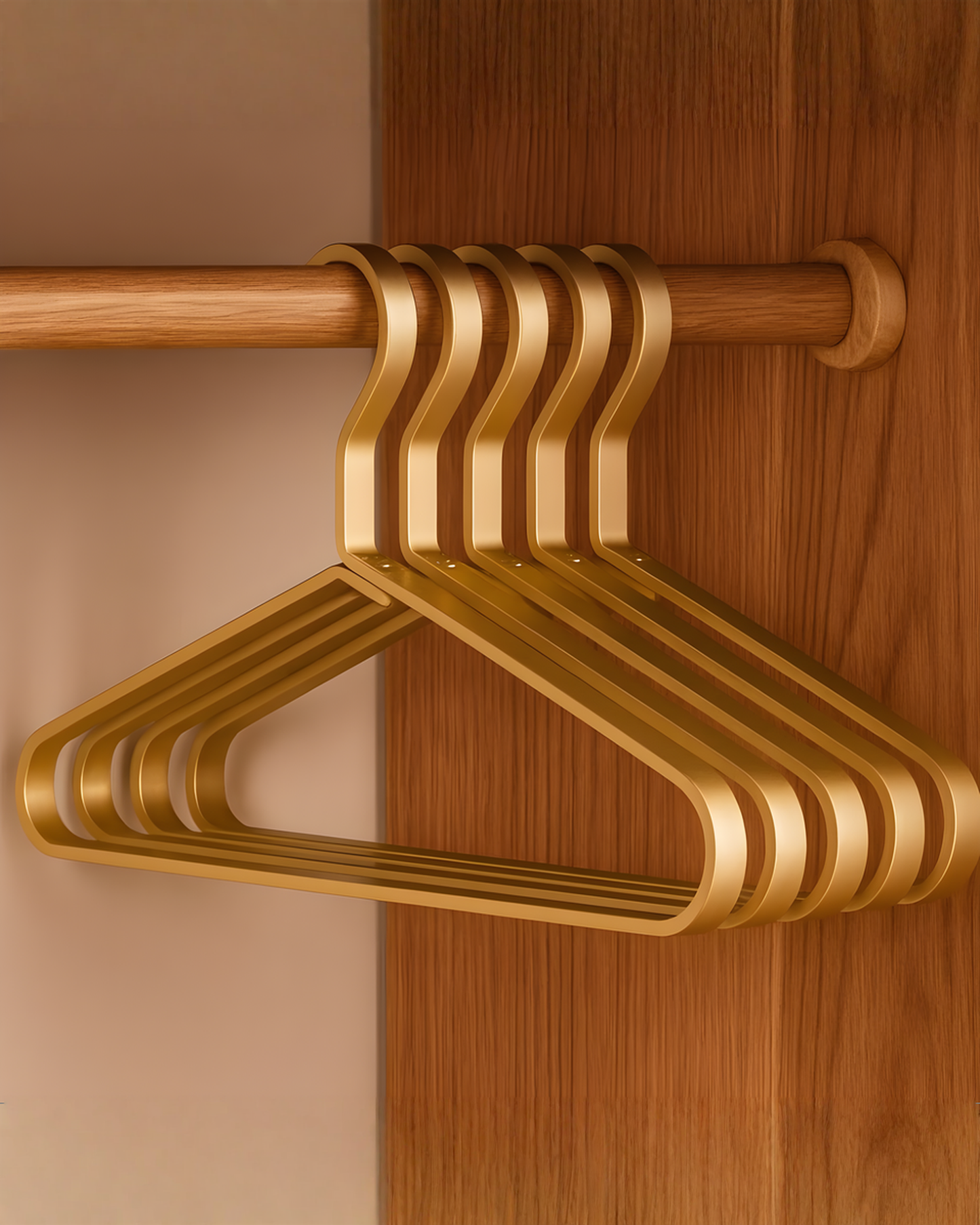 Aluminum Clothes Hangers Slimline - Set of 4, 45 cm - Gold
