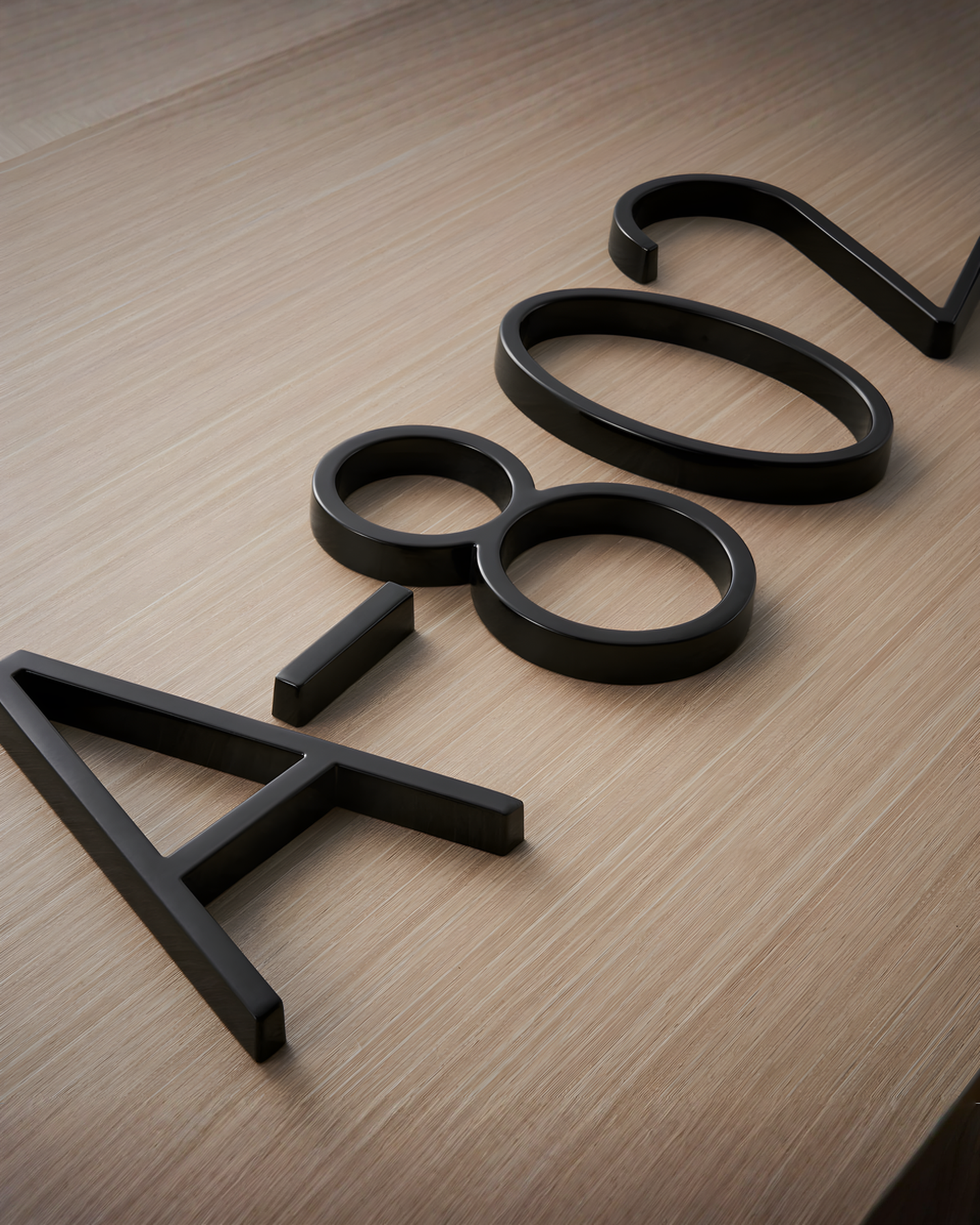 Modern House Number Black – Floating Design Zinc Alloy House Number Sign, 12.7 cm - 6