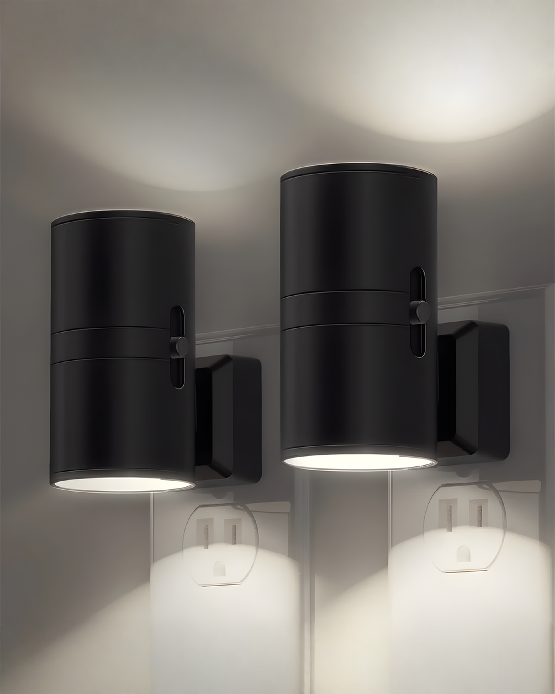 Dimmable Plug-In Night Light - Multicolor LED Night Light Modern, Set of 2