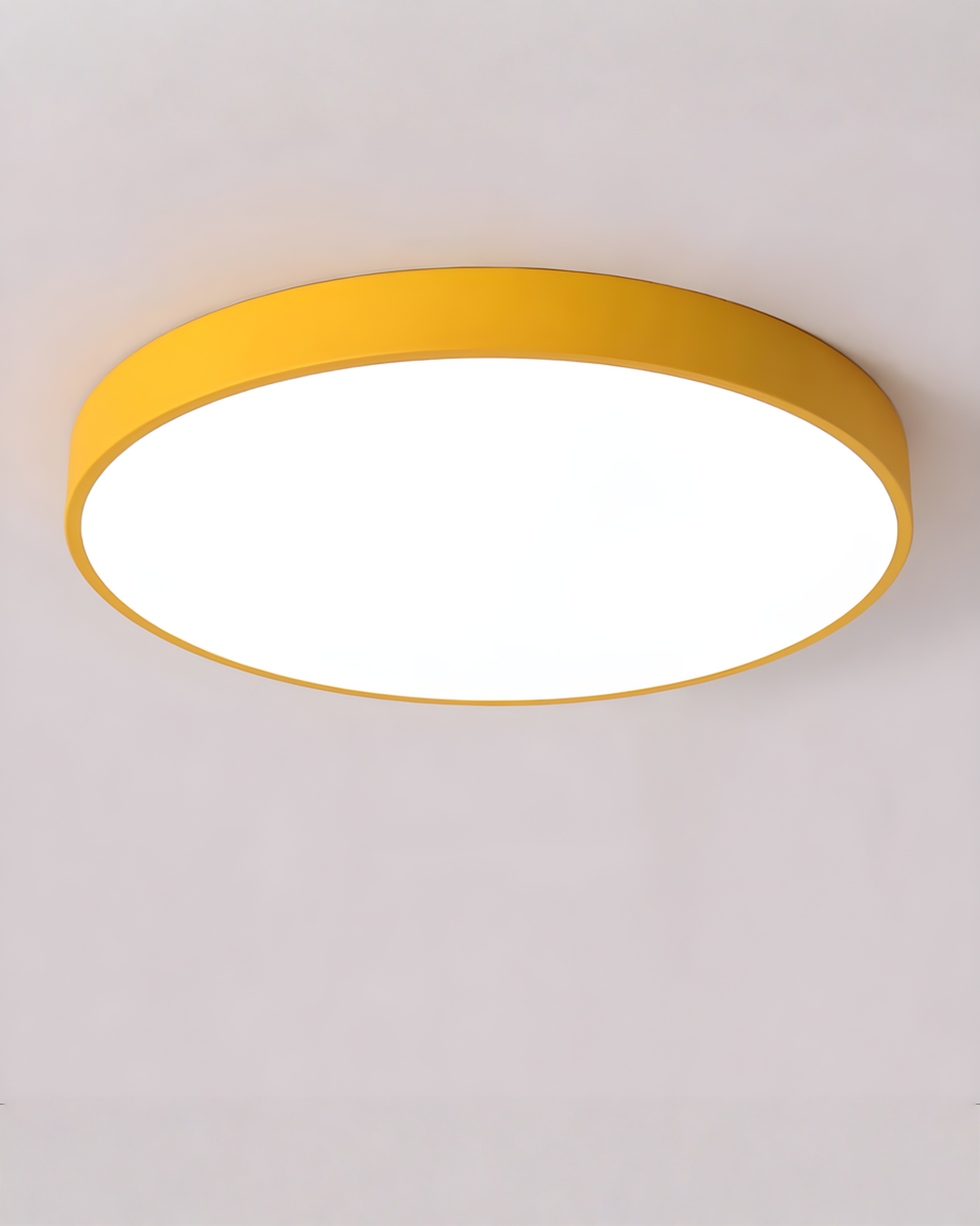 Round LED Ceiling Lamp Minimalist – Metal & Acrylic - Green