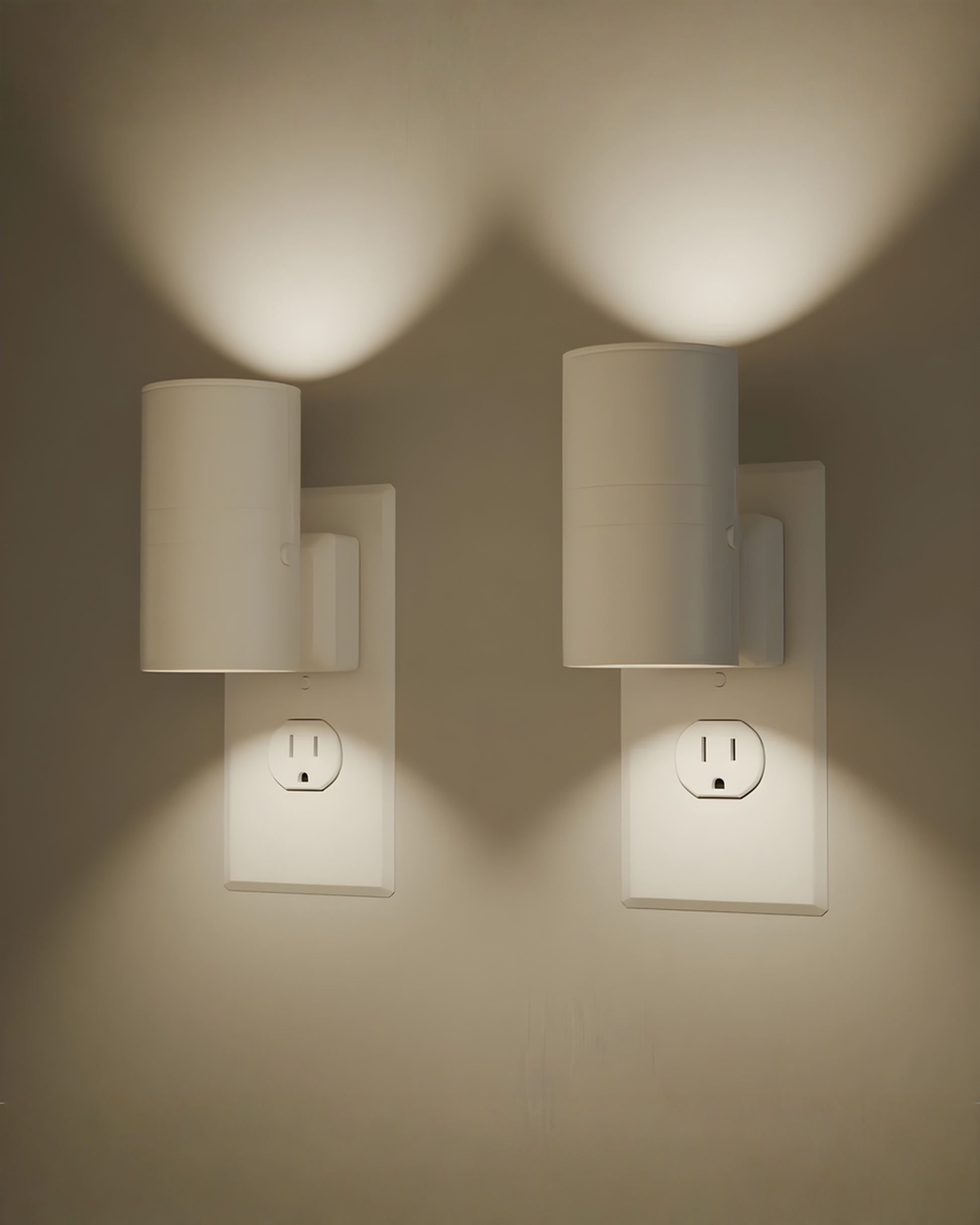Dimmable Plug-In Night Light - Multicolor LED Night Light Modern, Set of 2