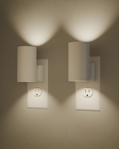 Dimmable Plug-In Night Light - Multicolor LED Night Light Modern, Set of 2