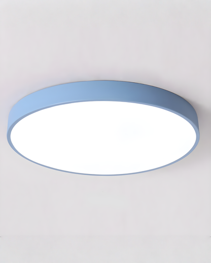 Round LED Ceiling Lamp Minimalist – Metal & Acrylic - Green