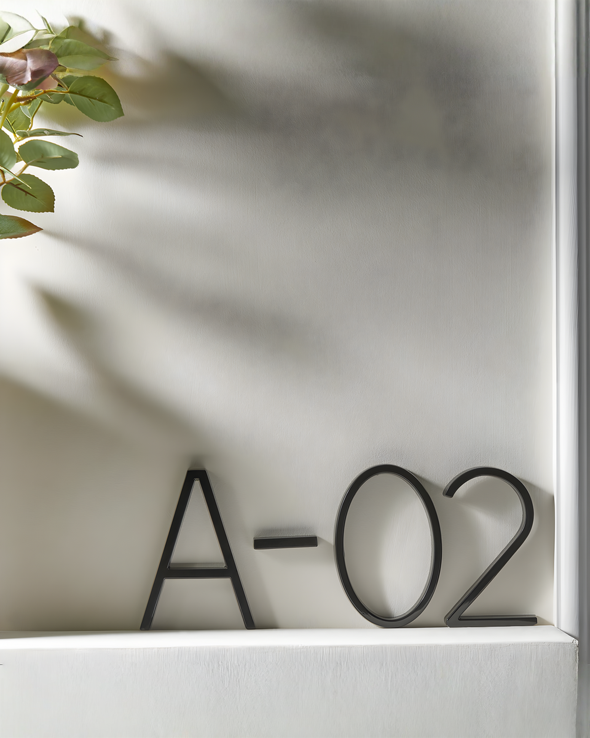 Modern House Number Black – Floating Design Zinc Alloy House Number Sign, 12.7 cm - 7