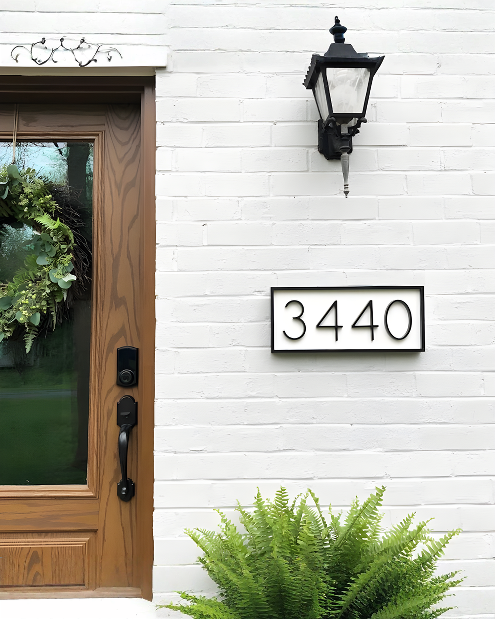 Modern House Number Black – Floating Design Zinc Alloy House Number Sign, 12.7 cm - 2