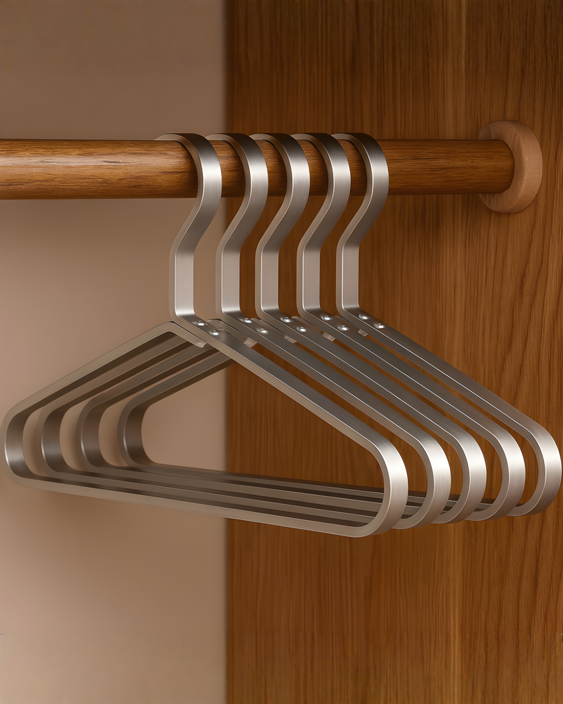 Aluminum Clothes Hangers Slimline - Set of 4, 45 cm