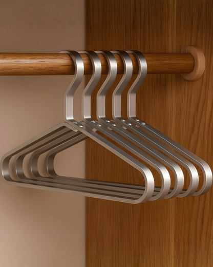 Aluminum Clothes Hangers Slimline - Set of 4, 45 cm