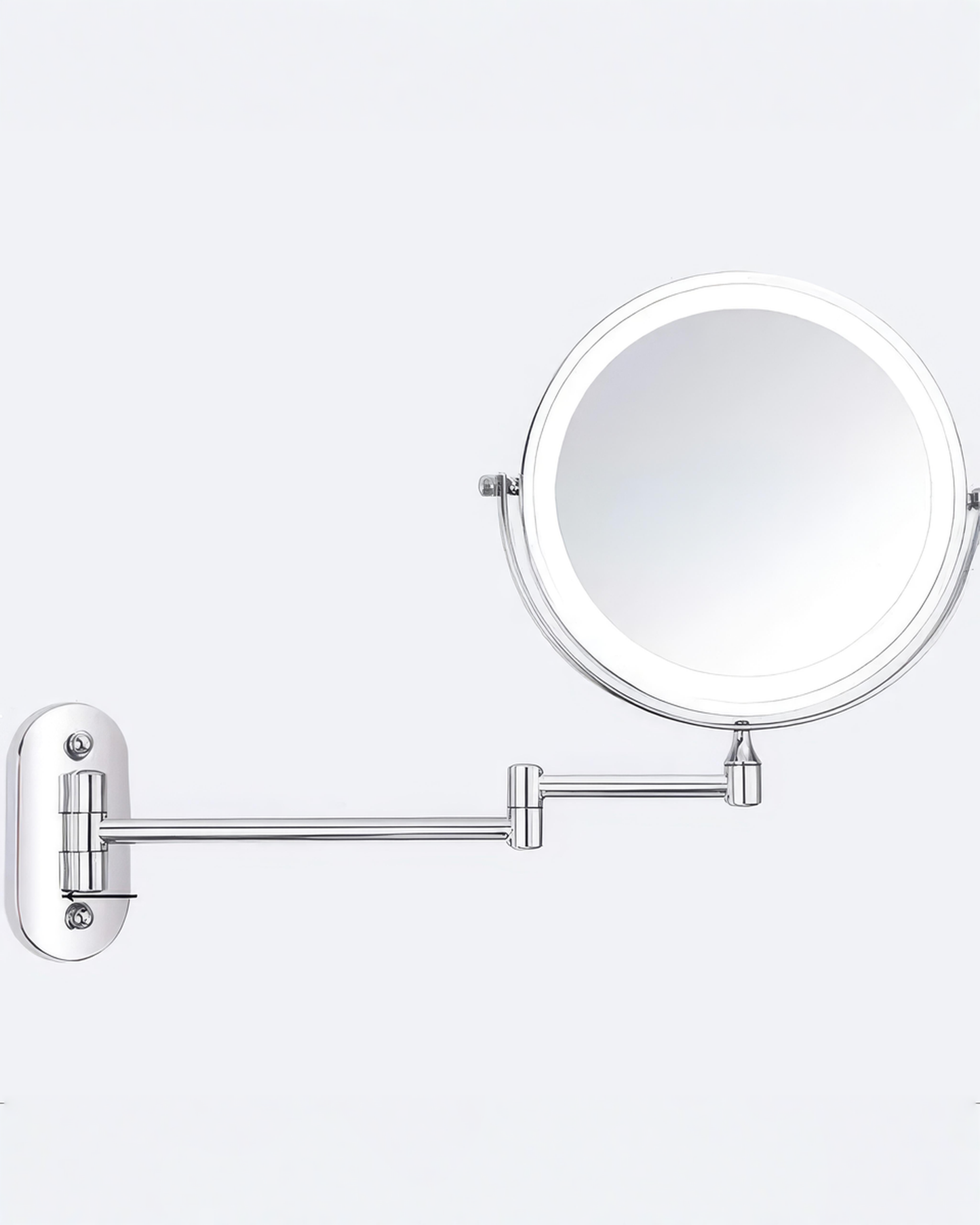 LED Magnifying Mirror Chrome Silver for Makeup and Bathroom
