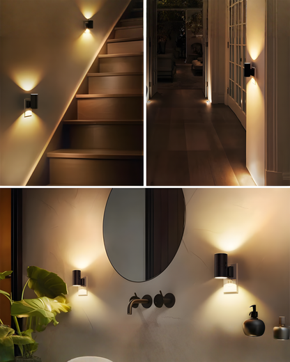 Dimmable Plug-In Night Light - Multicolor LED Night Light Modern, Set of 2 - White