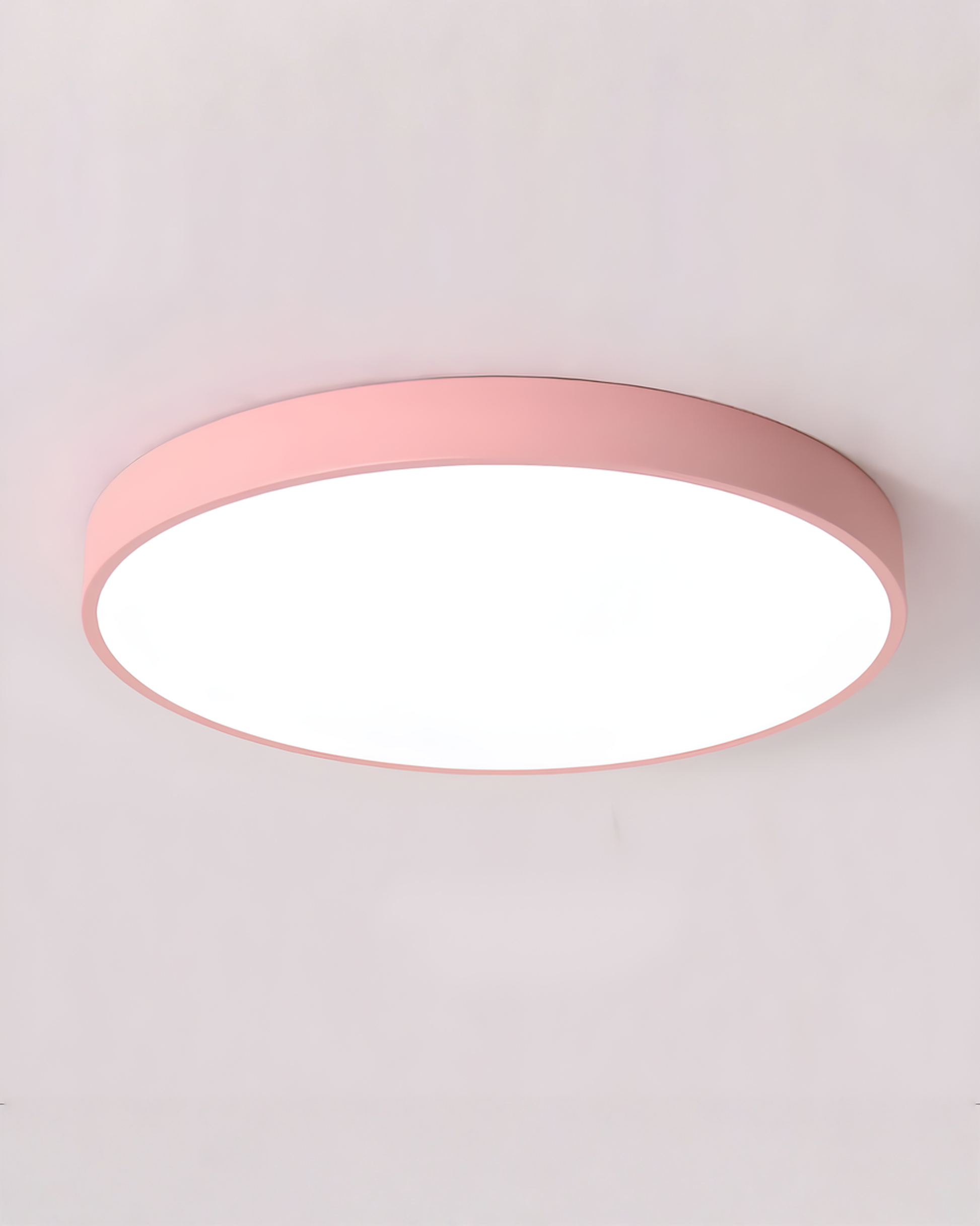 Round LED Ceiling Lamp Minimalist – Metal & Acrylic - Yellow