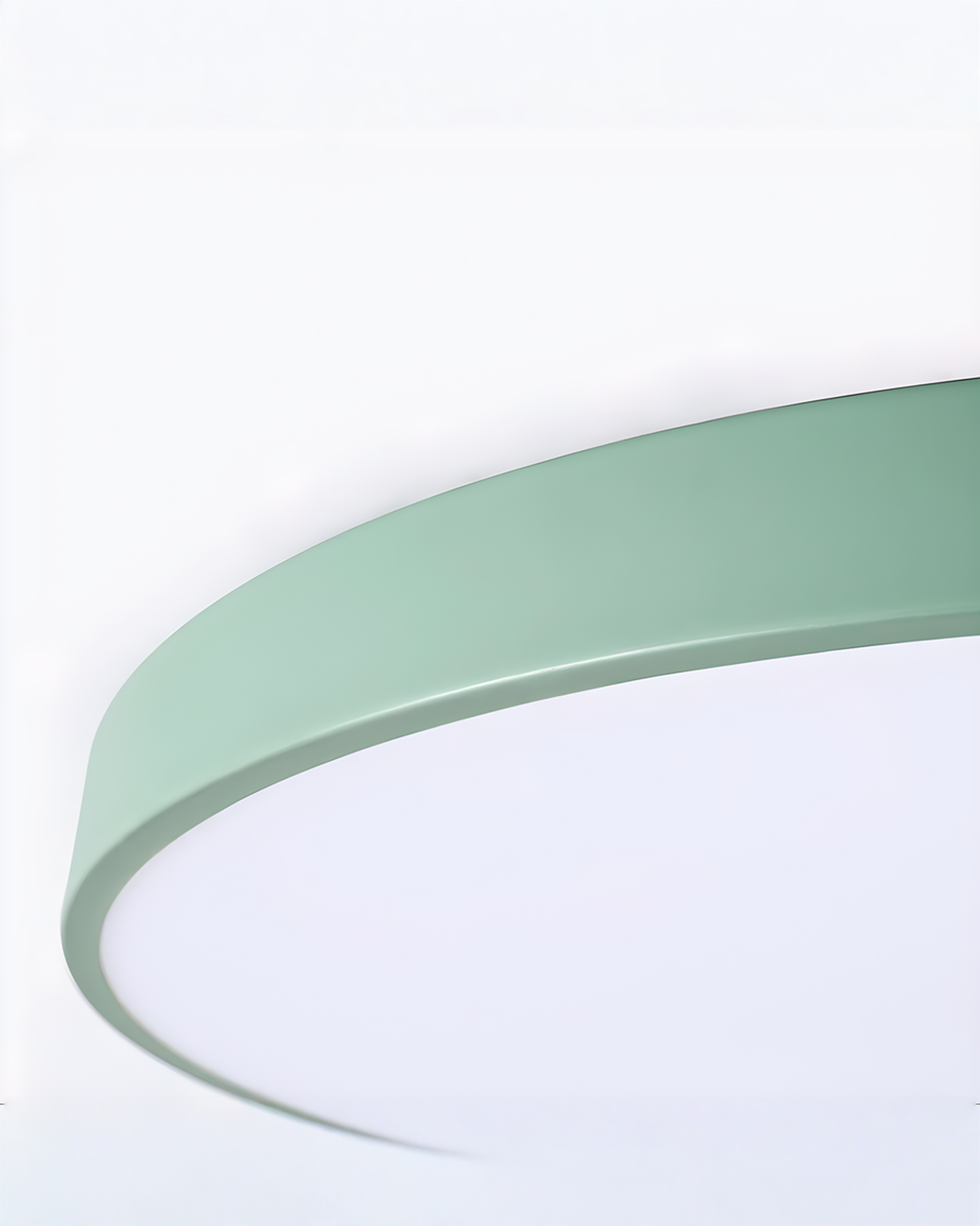 Round LED Ceiling Lamp Minimalist – Metal & Acrylic - Yellow