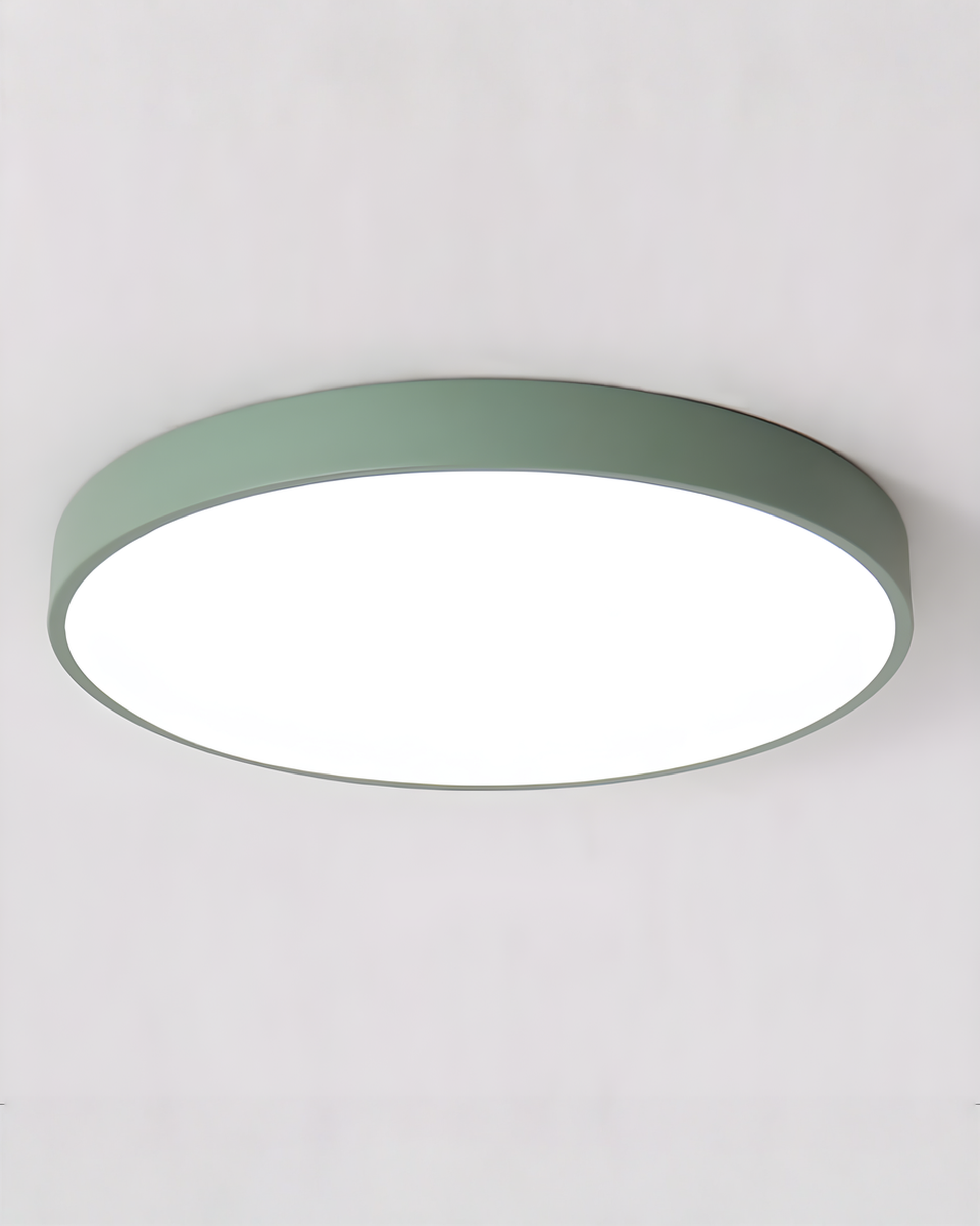 Round LED Ceiling Lamp Minimalist – Metal & Acrylic - Yellow