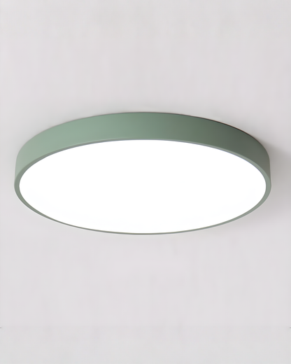 Round LED Ceiling Lamp Minimalist – Metal & Acrylic - Yellow