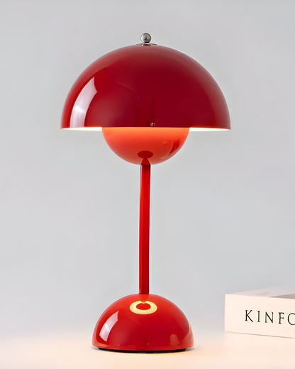 Rechargeable Table Lamp Scandinavian - Cordless Touch Dimmable, 28 cm - Red