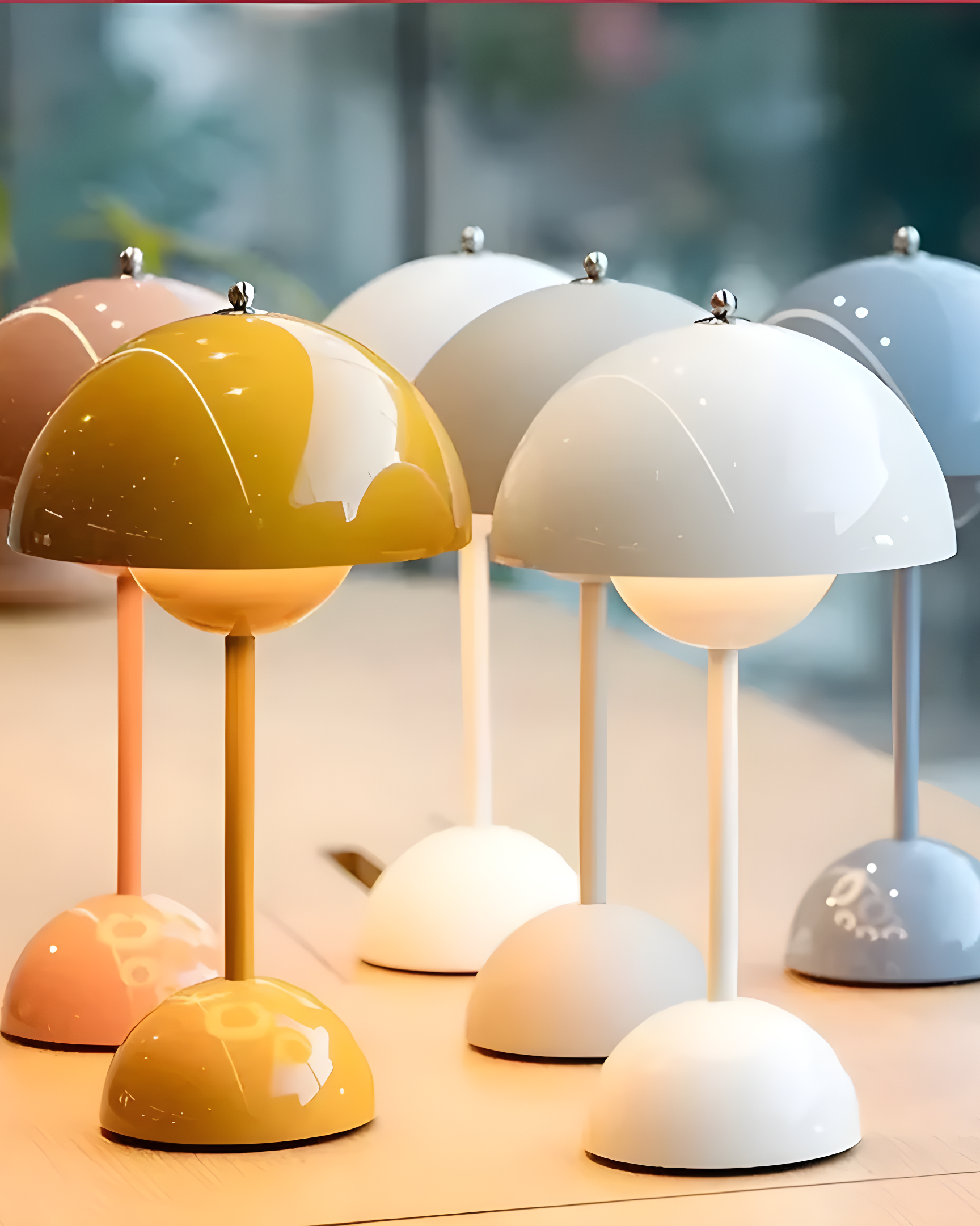 Rechargeable Table Lamp Scandinavian - Cordless Touch Dimmable, 28 cm