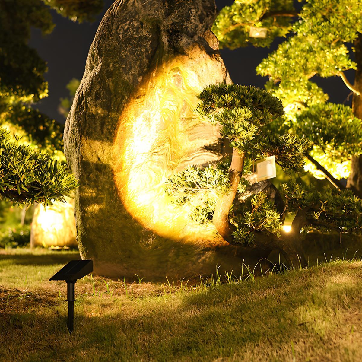 Solar Tree Uplight Landscape Spotlight, Premium Outdoor LED Lighting, Adjustable Beam